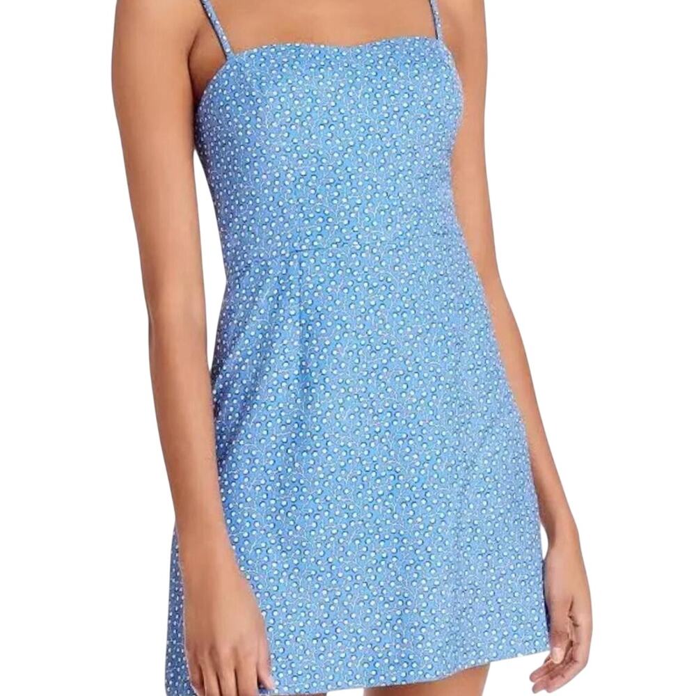 $128 French Connection Blue Floral Mini Dress 8 / M NWOT